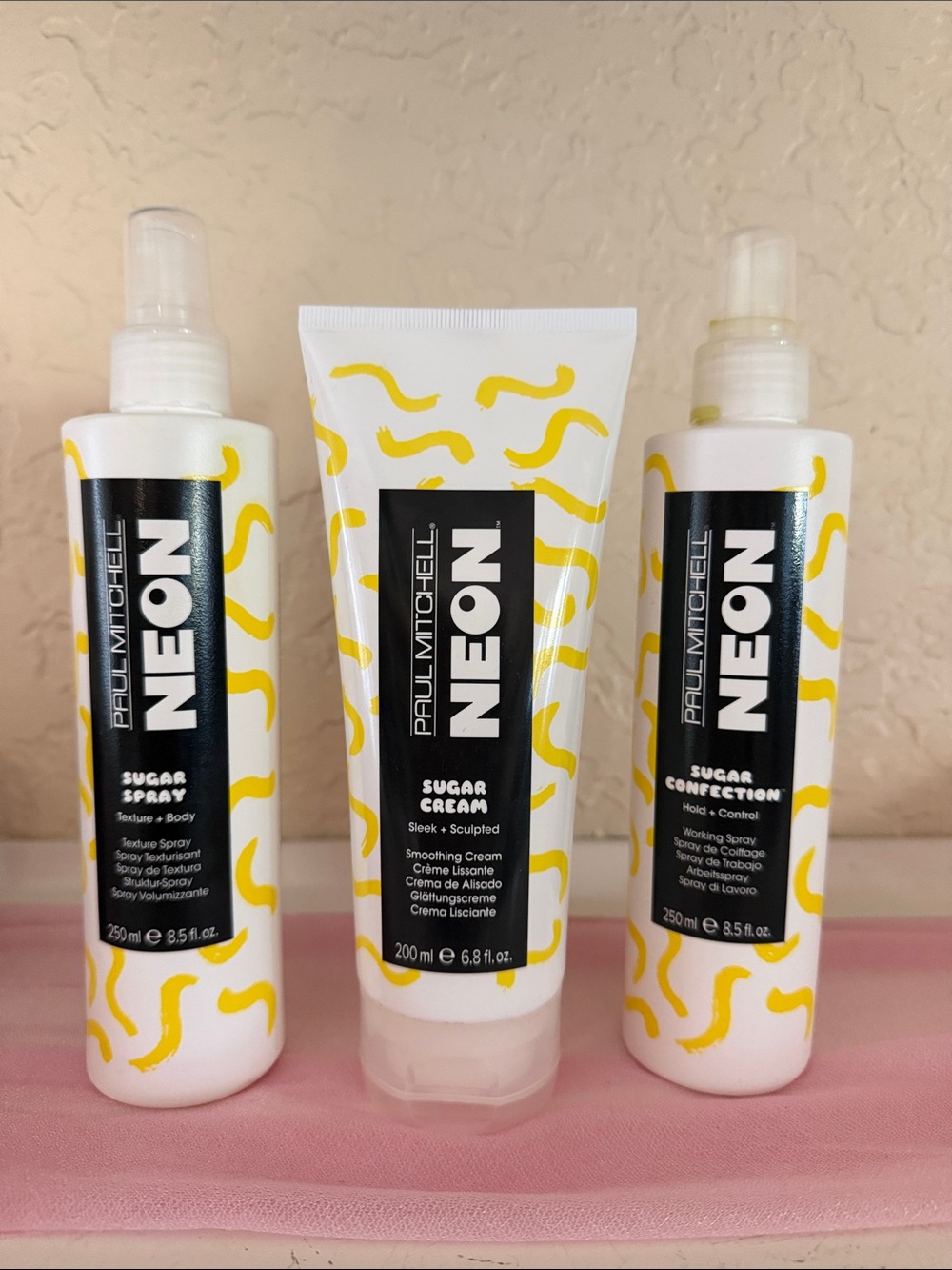 NEW Paul Mitchell NEON Sugar Discontinued Hair Bundle Spray Cream Confection